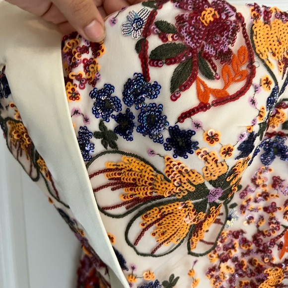 LOLA FLORAL SEQUIN MIDI DRESS - Picture 7 of 10